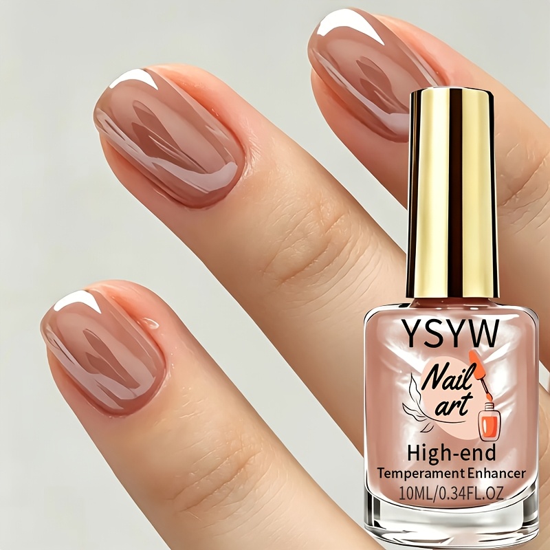 1 peça Fortalecedor de Unhas Nude com Contas de Vidro de Verão - 10ml Intensificador de Unhas Cor Vidro Nude Transparente Espelhado, Fórmula Natural de Secagem Rápida, Efeito Reflexivo Natural Semelhante a Espelho, Fortalece as Unhas, Fórmula Durável, Efeito de Alto Brilho, Adequado para Unhas