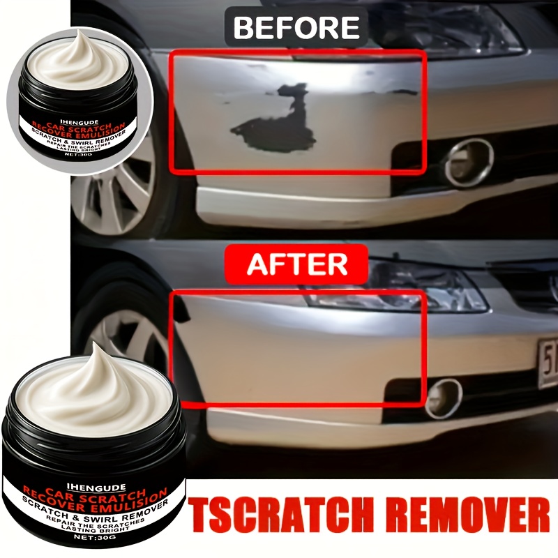 Kit de Remoção de Riscos de Tinta de Carro Melhorado - Riscos Desaparecem, Creme de Reparação de Riscos, Pasta de Renovação de Tinta de Carro, Creme de Polimento Nano, Adequado para Qualquer Cor de Tinta de Carro