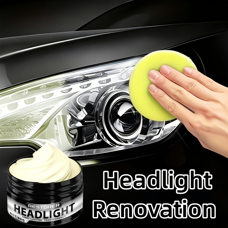 Creme de Restauração de Nível Profissional Especialmente Formulado para Faróis de Carro. Fácil de Usar, Repara Eficazmente Faróis Oxidados, Amarelados e Embreagens para Restaurar Sua Clareza Original.