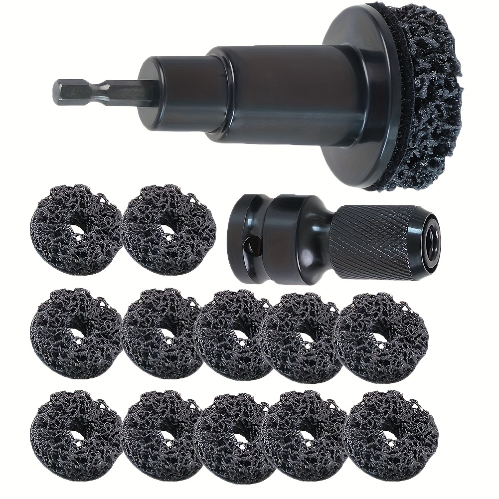 Conjunto de Ferramentas de Remoção de Ferrugem da Cabeça da Rolamento do Cubo da Roda do Carro 8/5pcs, Incluindo 6/3 Rodas de Polimento, Ferramenta de Remoção de Ferrugem do Disco de Travão, Sem Necessidade de Bateria, Estrutura Metálica Durável, Design de Punho Ergonómico, Ideal para Reparação e Manutenção de Carros, Conjunto de Ferramentas para Carros