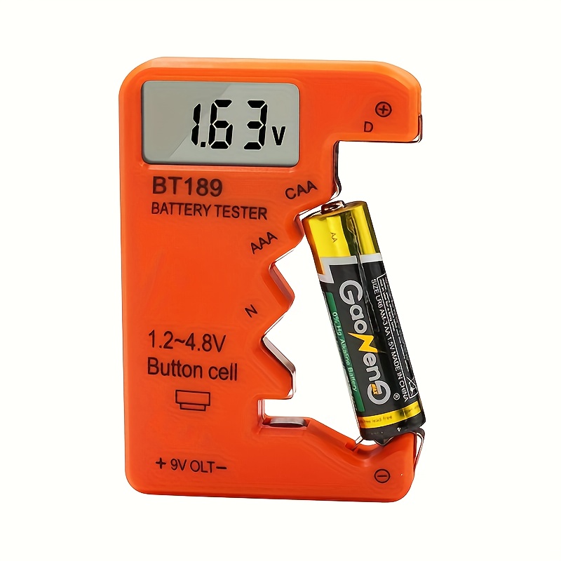 1pc Testador de Bateria com Display LCD, Detector de Capacidade de Bateria, Ferramenta Portátil de Medição de Tensão de Bateria com Display Digital