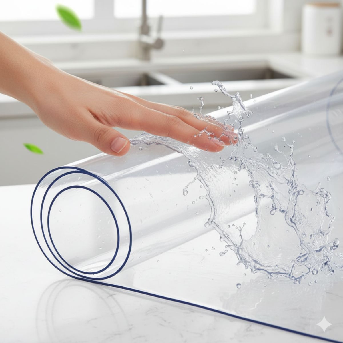 Toalha de Mesa Plástico PVC Transparente Impermeável 0.80mm Grosso - Vários Tamanhos
