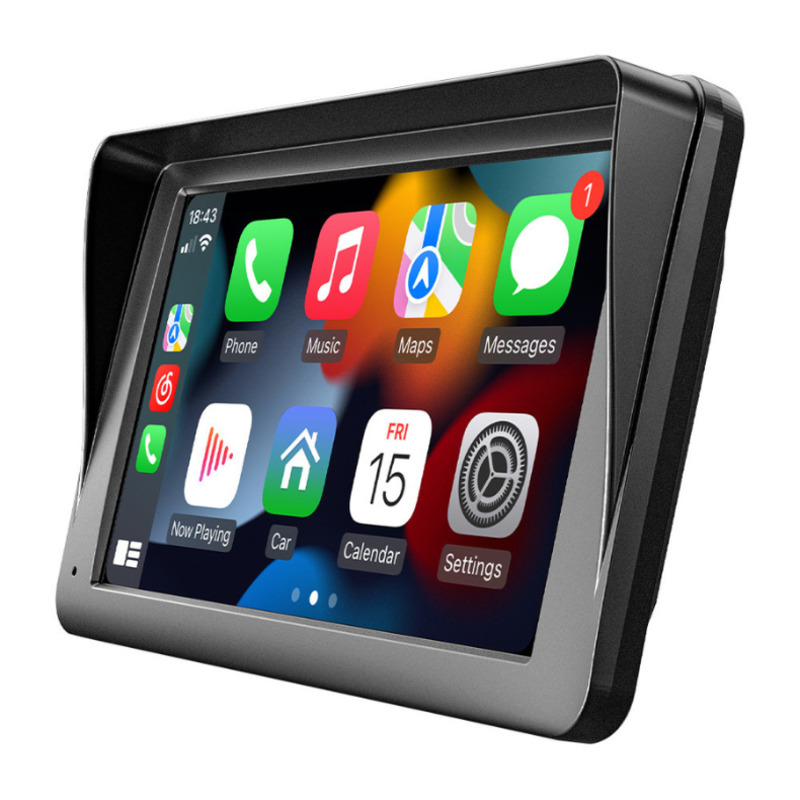 Sistema Multimídia Universal para Carro com Som, CarPlay, Android e iOS, Tela de 7 Polegadas, Câmera Traseira