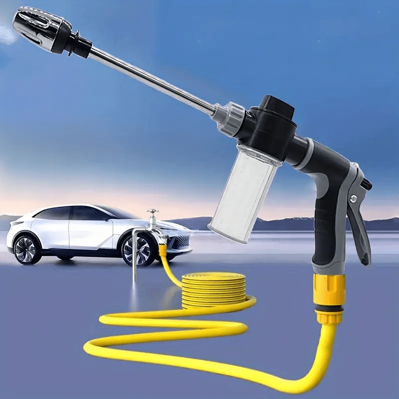 1pc Pistola de Lavagem Ajustável Alta Pressão, Bico para Mangueira e Regador Universal Kit Completo Para Limpeza Automotiva