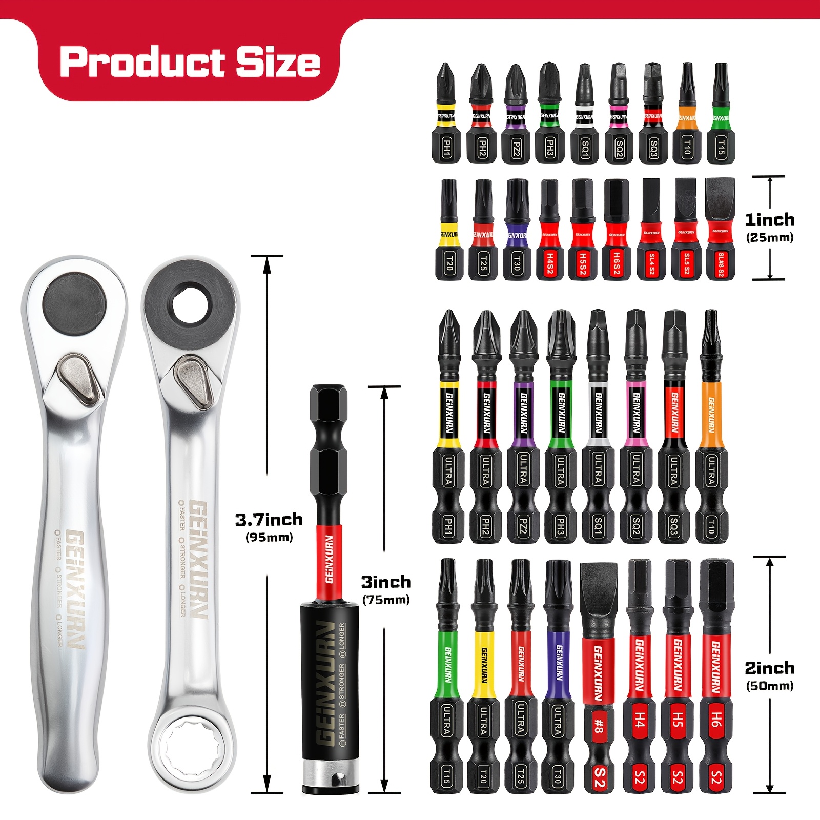 Conjunto de Mini Chaves de Roquete e Bits de Chaves de Fendas 3/28pcs, Chave de Roquete de 1/4 de Polegada com 72 Dentes e Barra de Extensão, Aço S2 Bits Phillips/Hex/Slotted/Torx (25Mm/50Mm), Kit de Ferramentas Manuais Portátil para Montagem de Móveis e Reparações de Emergência