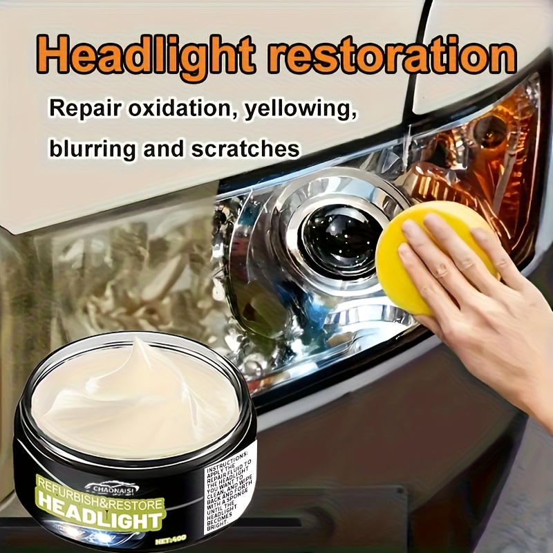 Kit de Reparo para Faróis General Motors, Removedor de Arranhões e Polimento PE, Fluido de Polimento e Manutenção Atualizado, Antioxidação e Reparo de Arranhões para Faróis Automotivos, Polimento de Plástico PVC, Adequado para Manutenção e Cuidados com Lâmpadas Automotivas