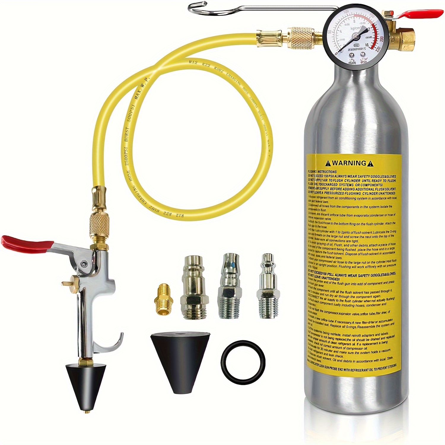 Kits para Limpeza do Condensador e Lavagem do Sistema de Ar Condicionado Automotivo, Sem Bateria