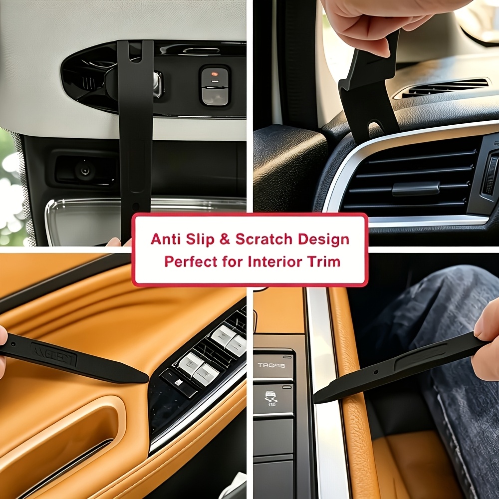 Conjunto de 8 Peças de Ferramentas Profissionais para Remoção de Interior Automotivo – Palancas de Plástico sem Arranhões, Adequadas para Clipes e Fixadores de Painel de Porta