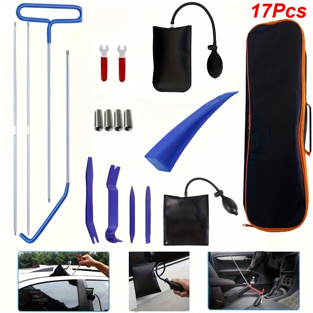Kit -Perda de Chaves para Carro com Bomba Inflável e Garra Longa, Cunha Antirriscos para Janelas e Portas - Novo Ferramentário Automotivo