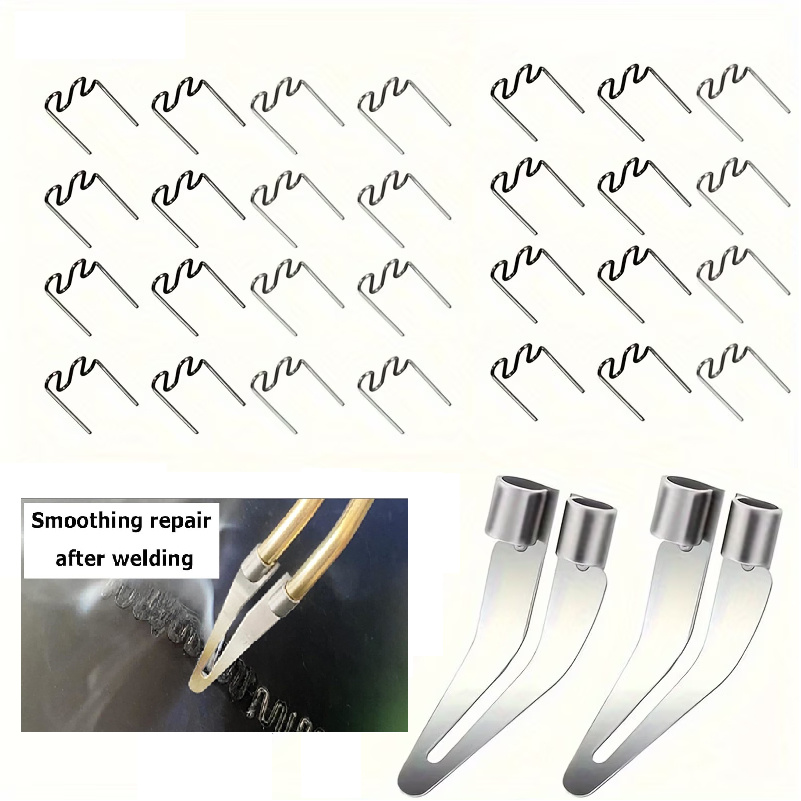 Kit de Acessórios de Reparação de Carroçaria de Plástico, Incluindo Pregos de Reparação de Ondas e Cabeça de Lisagem, Adequado para Reparação de Plástico de Carroçaria de Motocicleta, Para Máquina de Soldadura, Sem Bateria