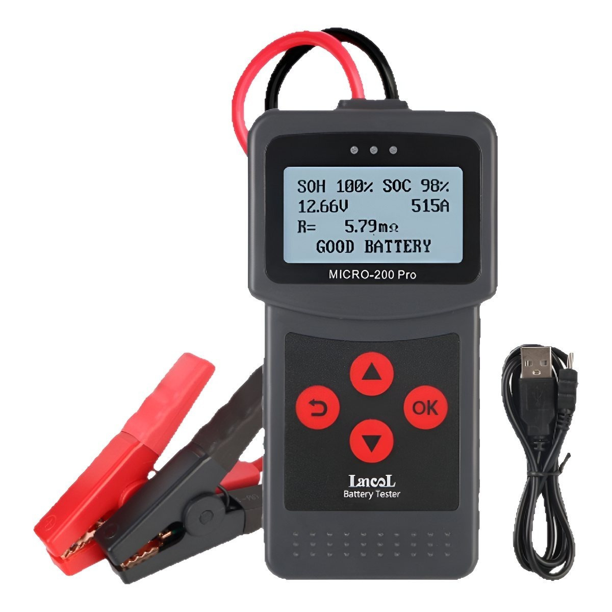 Testador de Bateria 12V Digital - Carros, Motos, Caminhões, Barcos e Mais