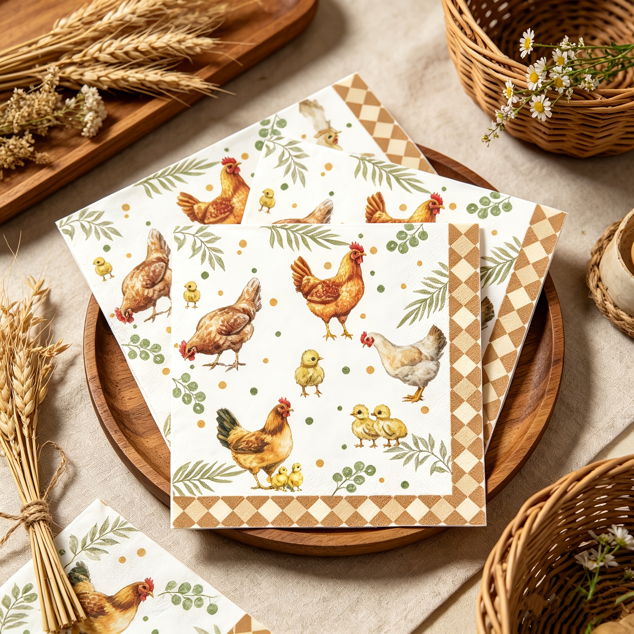 Um Pacote de 15, Guardanapos Descartáveis para Festas de Aniversário com Tema de Pintos, Não Laminados para Halloween e Natal