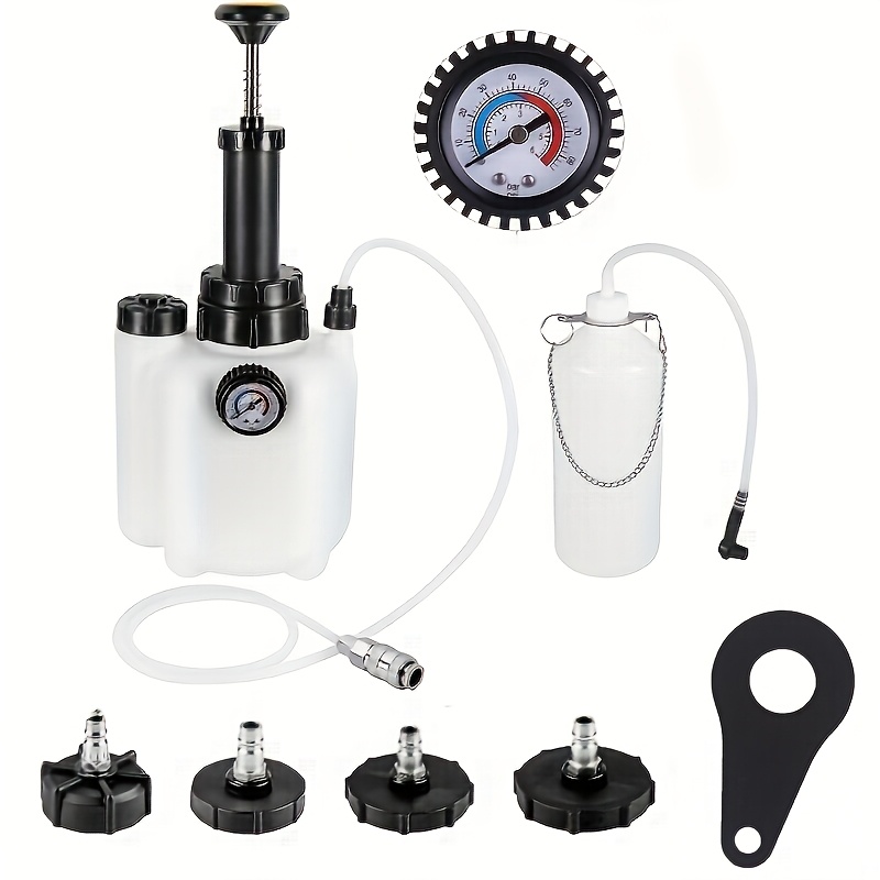 Kit de substituição de óleo de freio manual de três litros com quatro modelos de adaptadores diferentes, adequado para a maioria dos modelos de carros, simples e rápido.