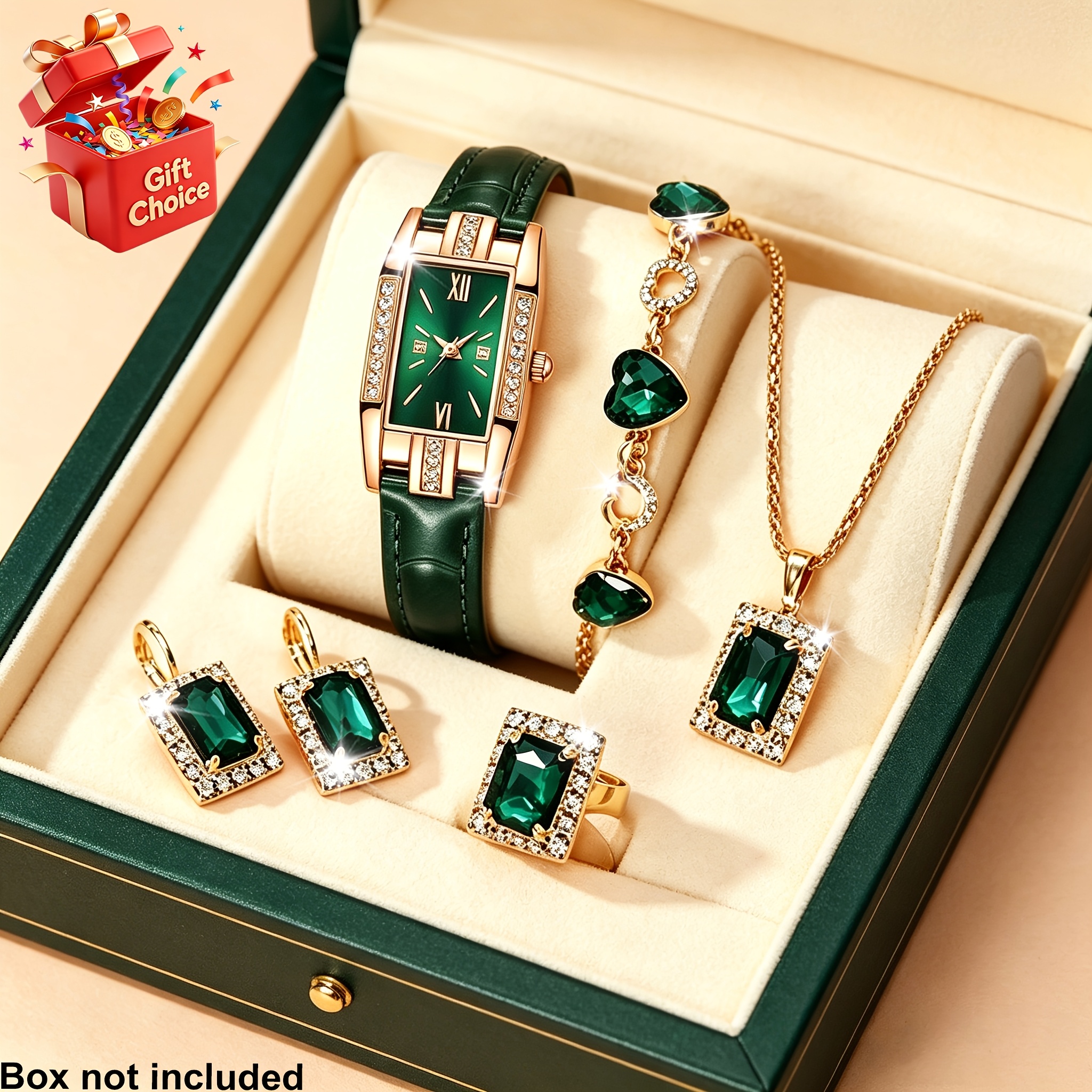 Conjunto de 6 Relógios de Quartzo Femininos de Moda, Design de Luxo Leve, Acessório Elegante e Moderno, Dia dos Namorados/Ano Novo/Natal/Dia da Mãe/Dia da Mulher, O Melhor Presente para Amigas, Namoradas e Família