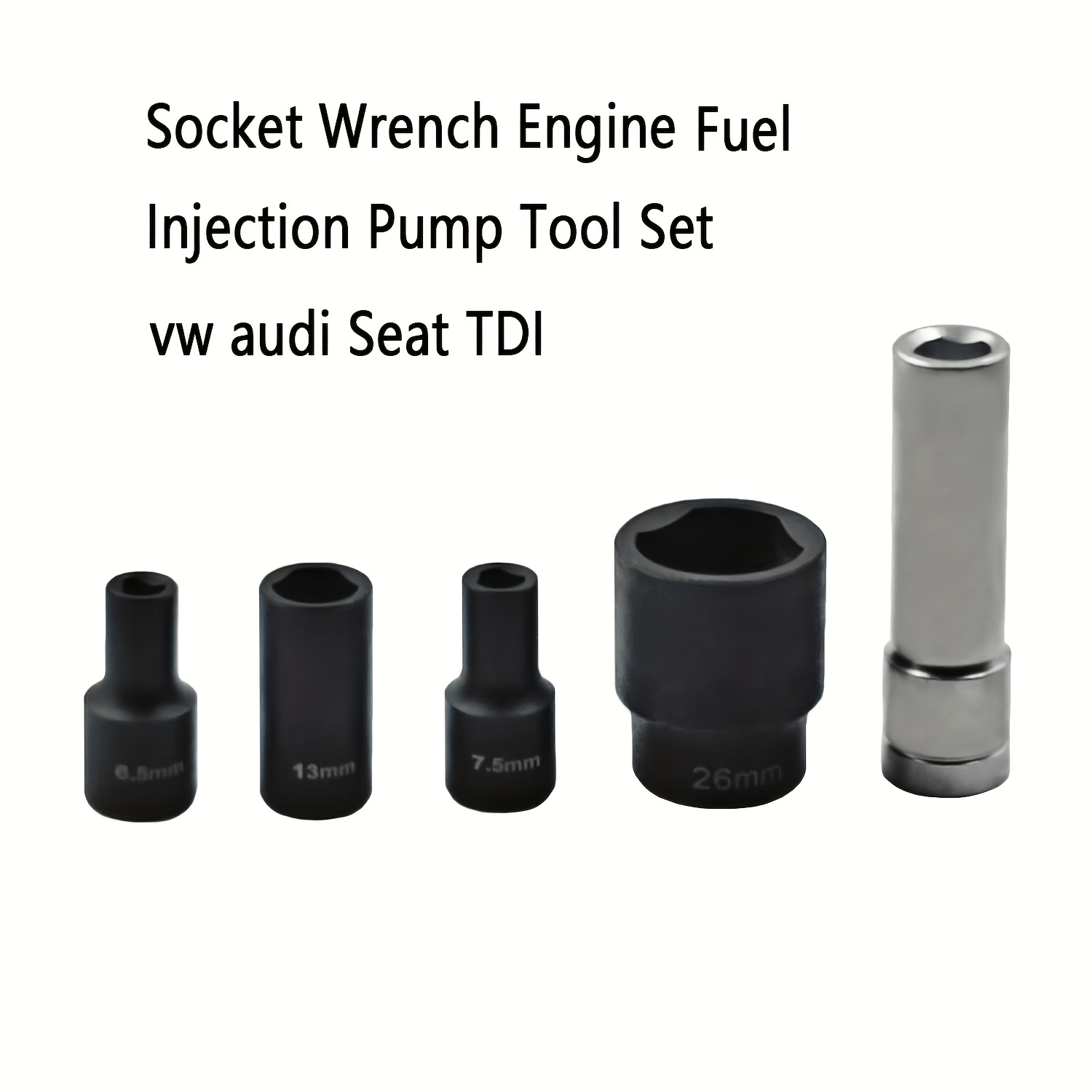 Chave de Bujão da Bomba de Injeção Diesel Compatível com VE VP EDC TDI VP 37 6.5Mm 7.5Mm 10Mm 13Mm 26Mm Triangular, Substituição da Chave de Bujão da Bomba de Combustível Diesel para VAG VW Tdi