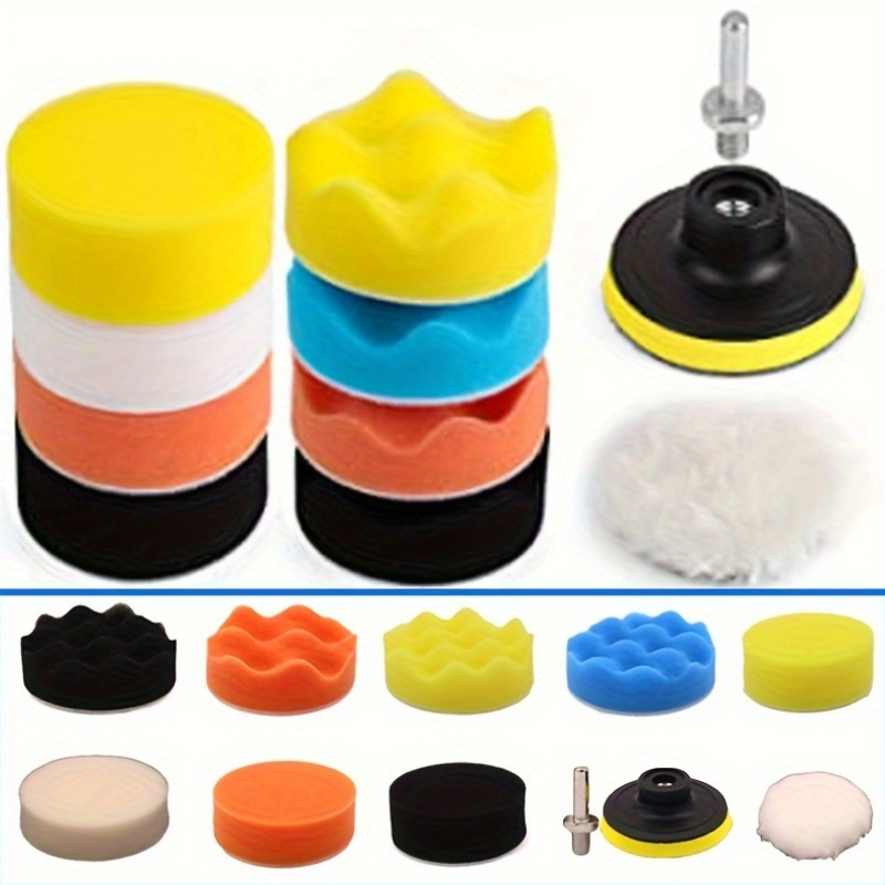 Conjunto de 11 Esponjas de Polimento para Máquina de Polir, Incluindo Esponjas de Polimento de Beleza e Esferas de Esponja