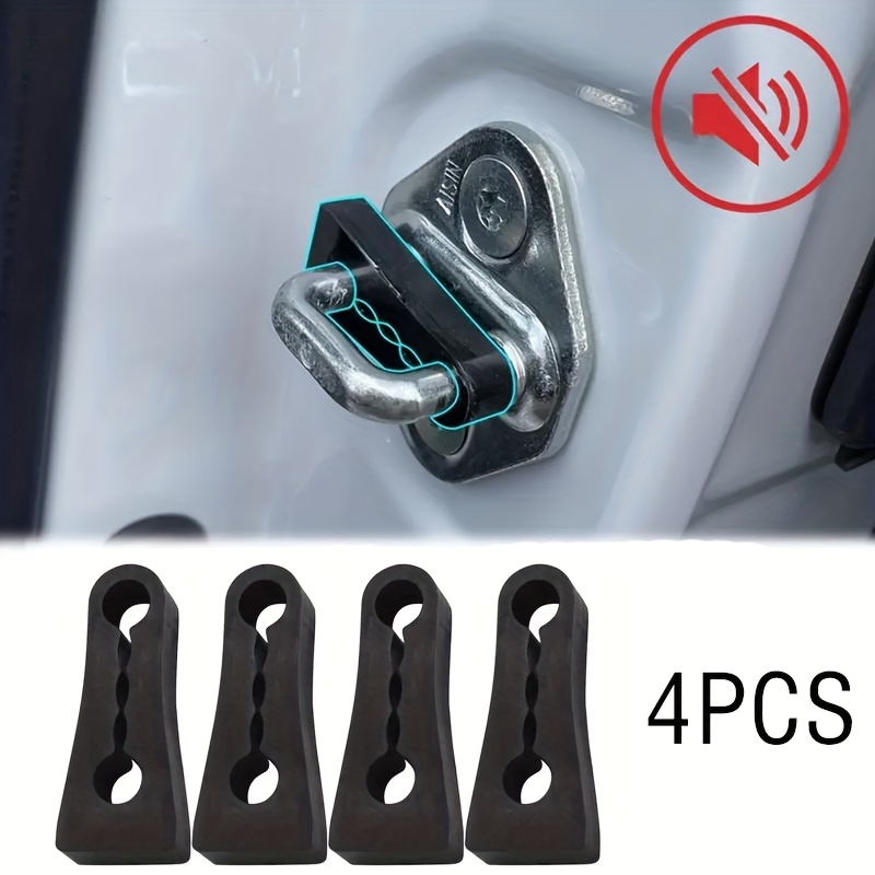 4 unidades Amortecedor de Ruído para Fechadura de Porta de Carro, Amortecedor Universal para Fechadura de Porta, Reduz Rattling e Ecos e Melhora o Isolamento Acústico