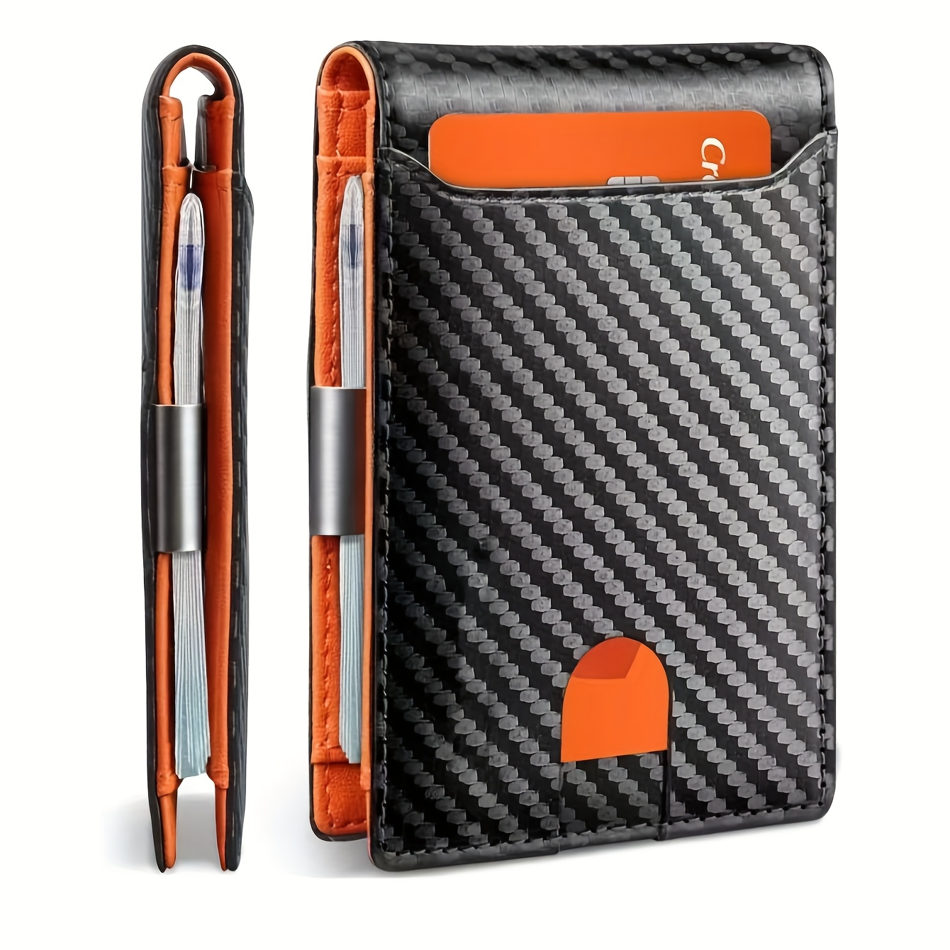 1 unidade por embalagem | Carteira de fibra de carbono ultrafina | Estilo business casual | Corpo fino de 1 cm + Antifurto RFID + 11 compartimentos para cartões | Carteira + Janela de identificação transparente | Artefato essencial para viagens e deslocações