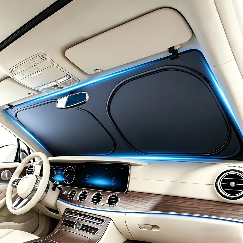Para-Sol Portátil para Para-brisas de Carro, Para-Sol Universal Dobrável para Janela Frontal para Carro, SUV, Caminhão, Proteção contra Calor e UV, Acessórios de Verão para Carro