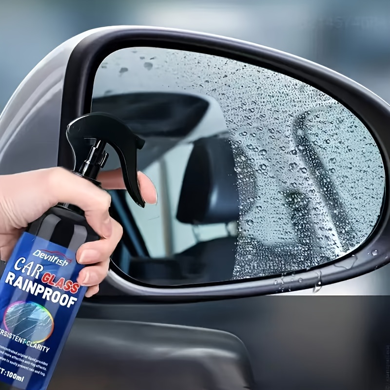 Revestimento Impermeável para Vidros de Carro - Revestimento Hidrofóbico para Para-brisas e Espelhos Retrovisores, Melhora a Visibilidade e Impermeabilização, Torna a Condução Mais Segura, Kit de Polimento e Enceramento